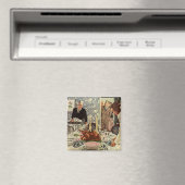 Vintager Erntedank Türkei Abendessen mit der Famil Magnet (In Situ (Geschirrspüler))