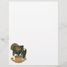 Vintager Erntedank Türkei, Adler, amerikanische Fl