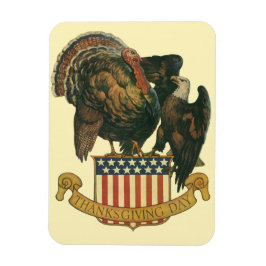 Vintager Erntedank Türkei, Adler, amerikanische Fl Magnet