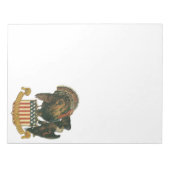 Vintager Erntedank Türkei, Adler, amerikanische Fl Notizblock (Vorderseite)