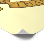 Vintager Erntedank Türkei, Adler, amerikanische Fl Poster (Ecke)