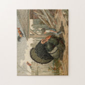 Vintager Erntedank Türkei Argument Illustration Puzzle (Vertikal)