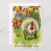 Vintager Erntedank Türkei Feiertagskarte (Vorne/Hinten)