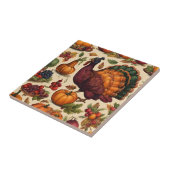 Vintager Erntedank Türkei Fliese (Seite)