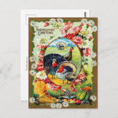 Vintager Erntedank Türkei Harvest Postkarte (Vorne/Hinten)