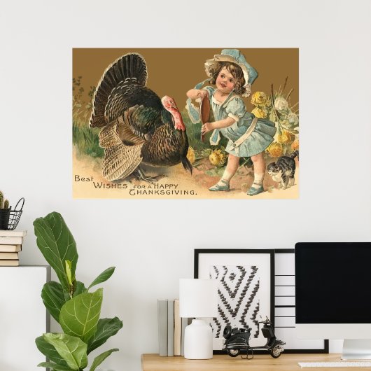 Vintager Erntedank Türkei II Poster (Heimbüro)