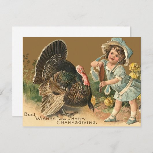 Vintager Erntedank Türkei II Postkarte (Vorne/Hinten)