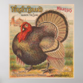 Vintager Erntedank Türkei Illustration (1891) Poster (Vorne)