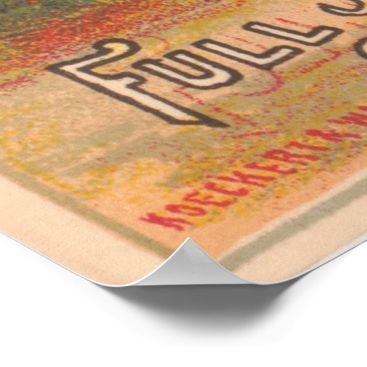 Vintager Erntedank Türkei Illustration (1891) Poster (Ecke)