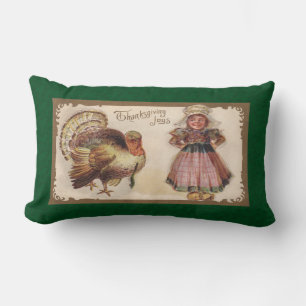 Vintager Erntedank, Türkei, Pilgermädchen Lendenkissen