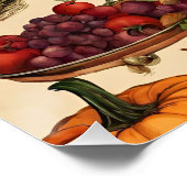 Vintager Erntedank Türkei Poster (Ecke)