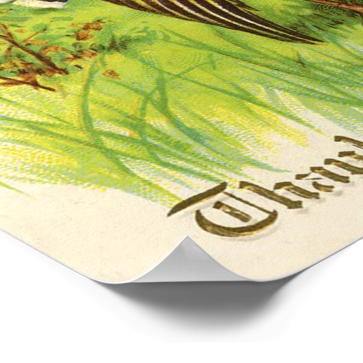 Vintager Erntedank Türkei Poster (Ecke)