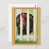 Vintager Erntedank Türkei Postkarte (Vorne/Hinten)