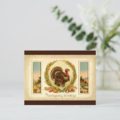 Vintager Erntedank Türkei Postkarte (Stehend Vorderseite)