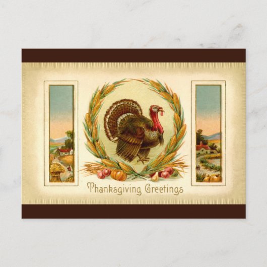 Vintager Erntedank Türkei Postkarte (Vorderseite)