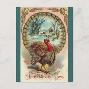 Vintager Erntedank Türkei-Postkarte Feiertagspostkarte