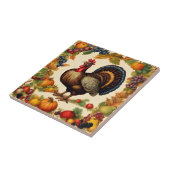 Vintager Erntedank Türkei und Obsternte Fliese (Seite)