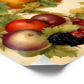 Vintager Erntedank Türkei und Obsternte Poster (Ecke)