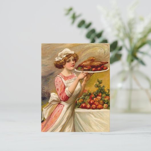 Vintager Erntedank Urlaub Party Einladungen (Stehend Vorderseite)