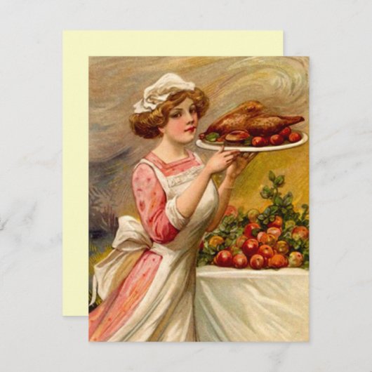 Vintager Erntedank Urlaub Party Einladungen (Vorne/Hinten)