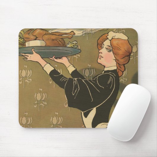 Vintager Erntedank Viktorianisch Türkei Mousepad (Mit Mouse)