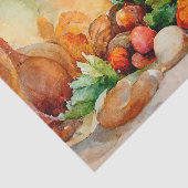 Vintager Erntedank Wasserfarbe Herbsternte Seidenpapier (Ausschnitt)