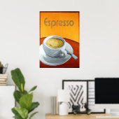 Vintager Espresso-Kaffee Poster (Heimbüro)