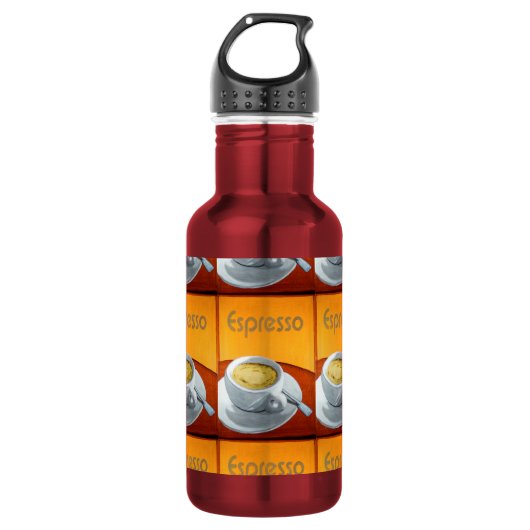 Vintager Espresso-Kaffee Trinkflasche (Vorderseite)