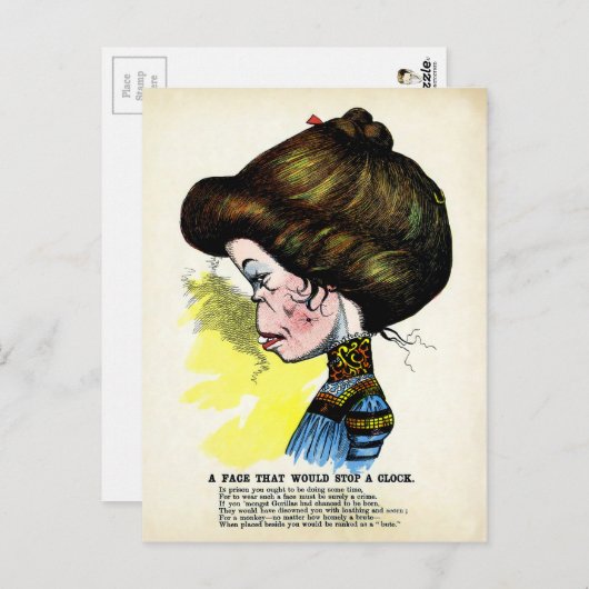 Vintager Essig-Valentinstag Postkarte (Vorne/Hinten)