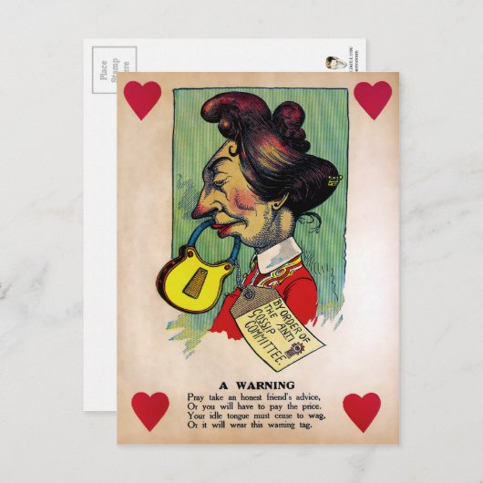 Vintager Essig-Valentinstag Postkarte (Vorne/Hinten)