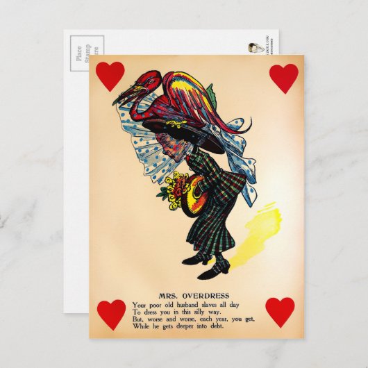 Vintager Essig-Valentinstag Postkarte