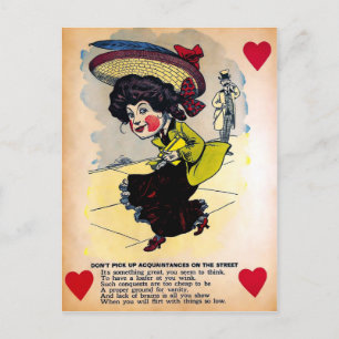 Vintager Essig-Valentinstag Postkarte