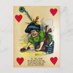 Vintager Essig-Valentinstag Postkarte