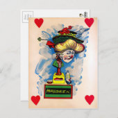 Vintager Essig-Valentinstag Postkarte (Vorne/Hinten)