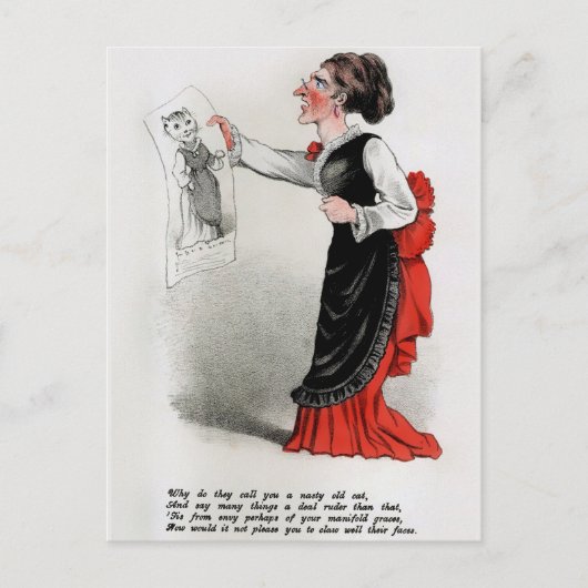 Vintager Essig-Valentinstag Postkarte (Vorderseite)