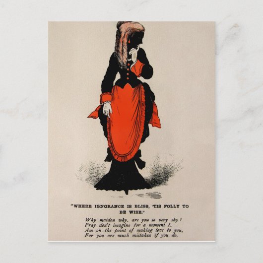 Vintager Essig-Valentinstag Postkarte (Vorderseite)