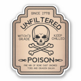 Vintager Etikett-Aufkleber für nicht gefiltertes G Aufkleber