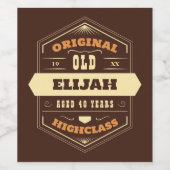 Vintager Etikettstil Weinetikett (Einzelnes Label)