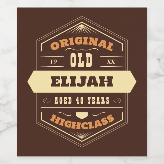 Vintager Etikettstil Weinetikett (Einzelnes Label)