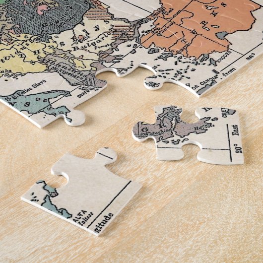 Vintager Europa-Plan Puzzle (Seite)