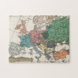 Vintager Europa-Plan Puzzle