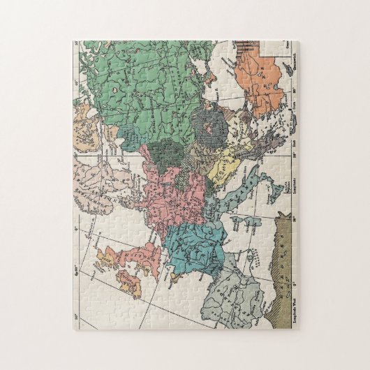 Vintager Europa-Plan Puzzle (Vertikal)