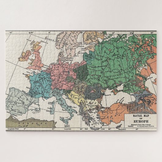 Vintager Europa-Plan Puzzle (Horizontal)