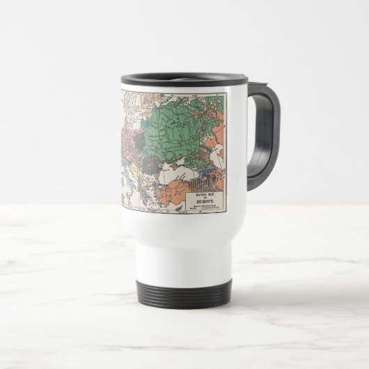 Vintager Europa-Plan Reisebecher (VorderseiteRechts)