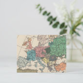 Vintager europäischer Reiseplan Feiertagspostkarte (Stehend Vorderseite)