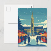 Vintager Europäischer Wintermarkt Souvenir Postkarte (Vorne/Hinten)