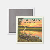 Vintager Everglades-Nationalpark Magnet (Vorderseite/Rückseite)