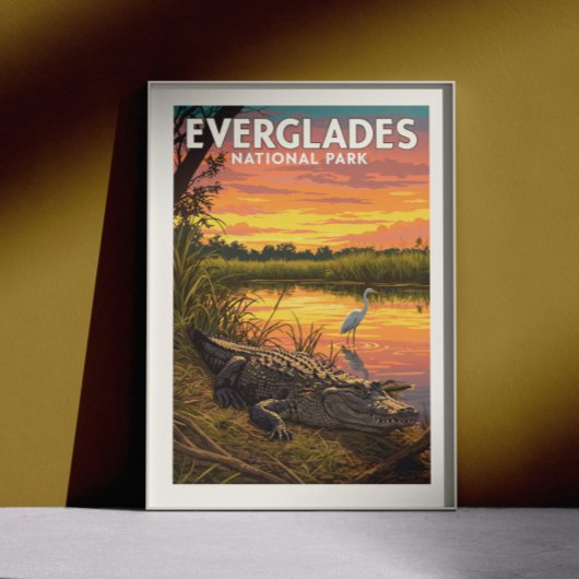 Vintager Everglades-Nationalpark Poster