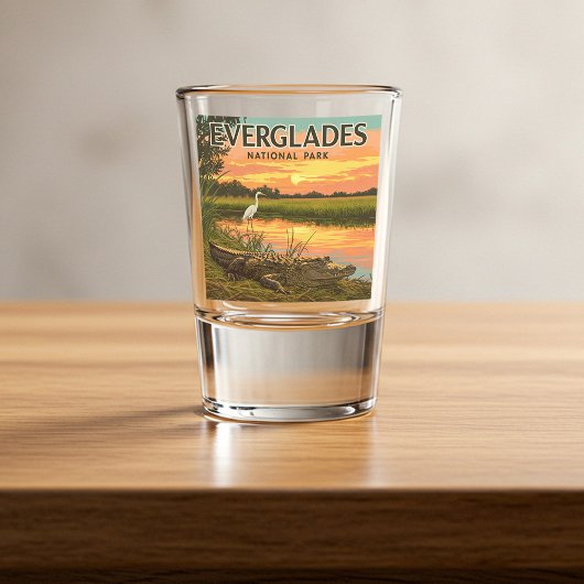 Vintager Everglades-Nationalpark Schnapsglas