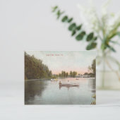 Vintager Exall Lake, Dallas Texas Postkarte (Stehend Vorderseite)